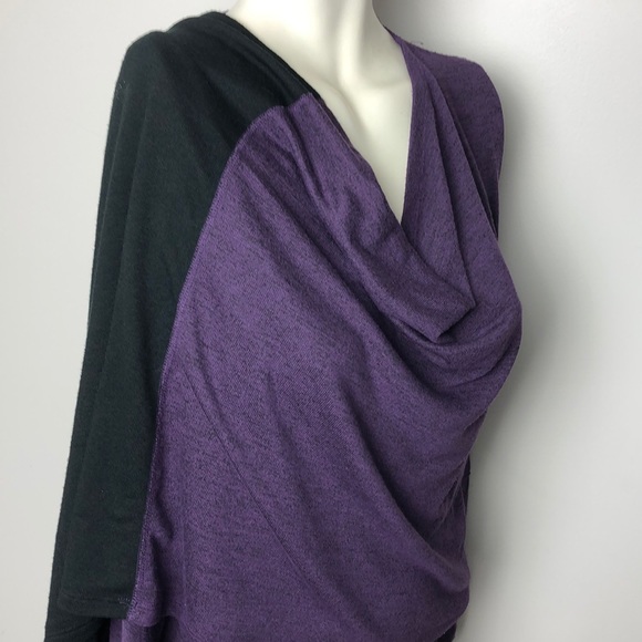 Karma Black/Purple Infinity Knit Wrap Cardigan Size M - Picture 4 of 15
